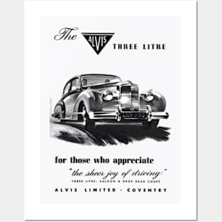 1952 ALVIS THREE LITRE - advert Posters and Art